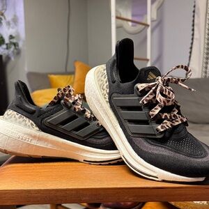 Adidas Women's Ultra boost Black and Leopard Sneakers